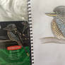 Blue winged kookaburra metallic pencils
