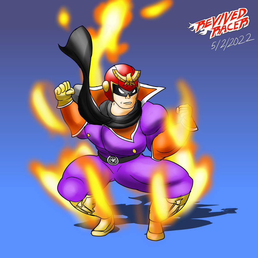 Captain Falcon Rocket Racers Flaming Captain Falcon by TheRevivedracer on DeviantArt