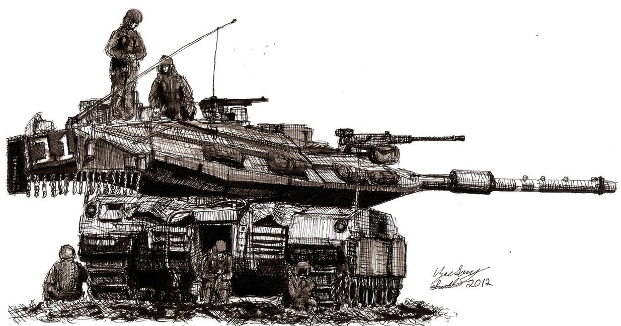 Beast at Rest (Israeli Merkava MK 4 Tank) by shank117