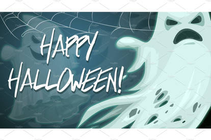 Happy Halloween, spooky ghost