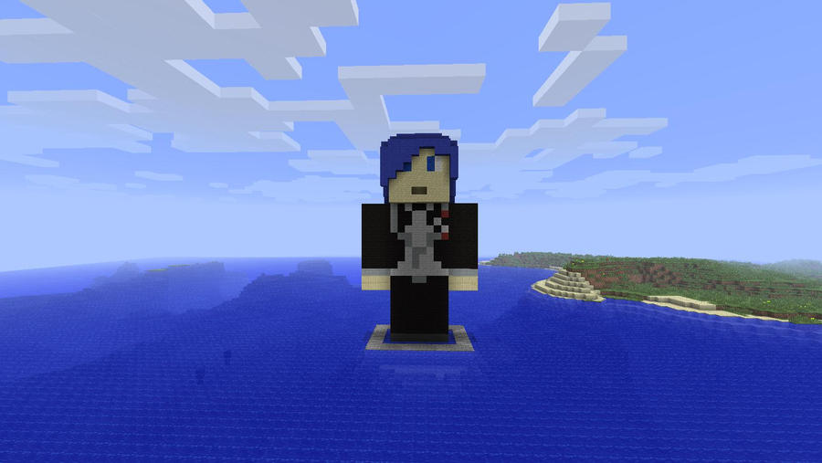 Minato Arisato Minecraft Statue by Azim03SF on DeviantArt