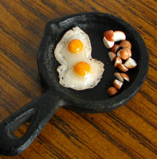 Fried Eggs and Cut Potatoes