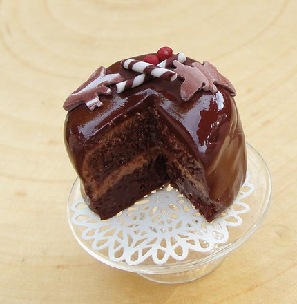 Chocolate Caramel Miroir Cake