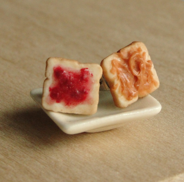 PB and J Toast Earrings