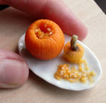 1:12 Scale Pumpkin Innards by fairchildart