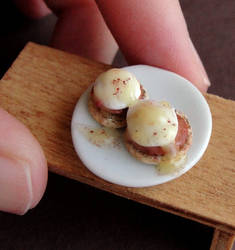 Dollhouse Miniature Eggs Benedict