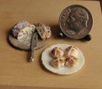 1:12 Scale Dutch Easter Bread and Hot Cross Buns
