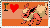 Flareon Stamp by EeveeQueenJigglypuff