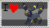 Umbreon Stamp by EeveeQueenJigglypuff