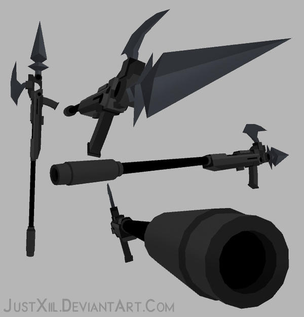 Halberd Rifle RWBY Weapon - Rifle/Halberd by JustXiil on DeviantArt