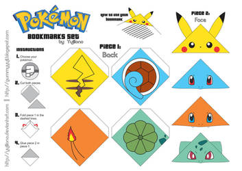 Pokemon Bookmarks Set [DOWNLOAD]