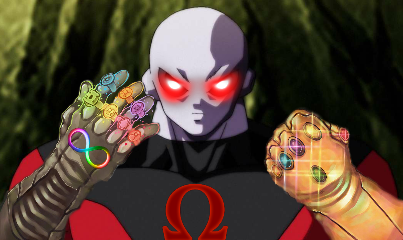 Jiren using the infinity gauntlet and lantern ring by Barman0007 on DeviantArt