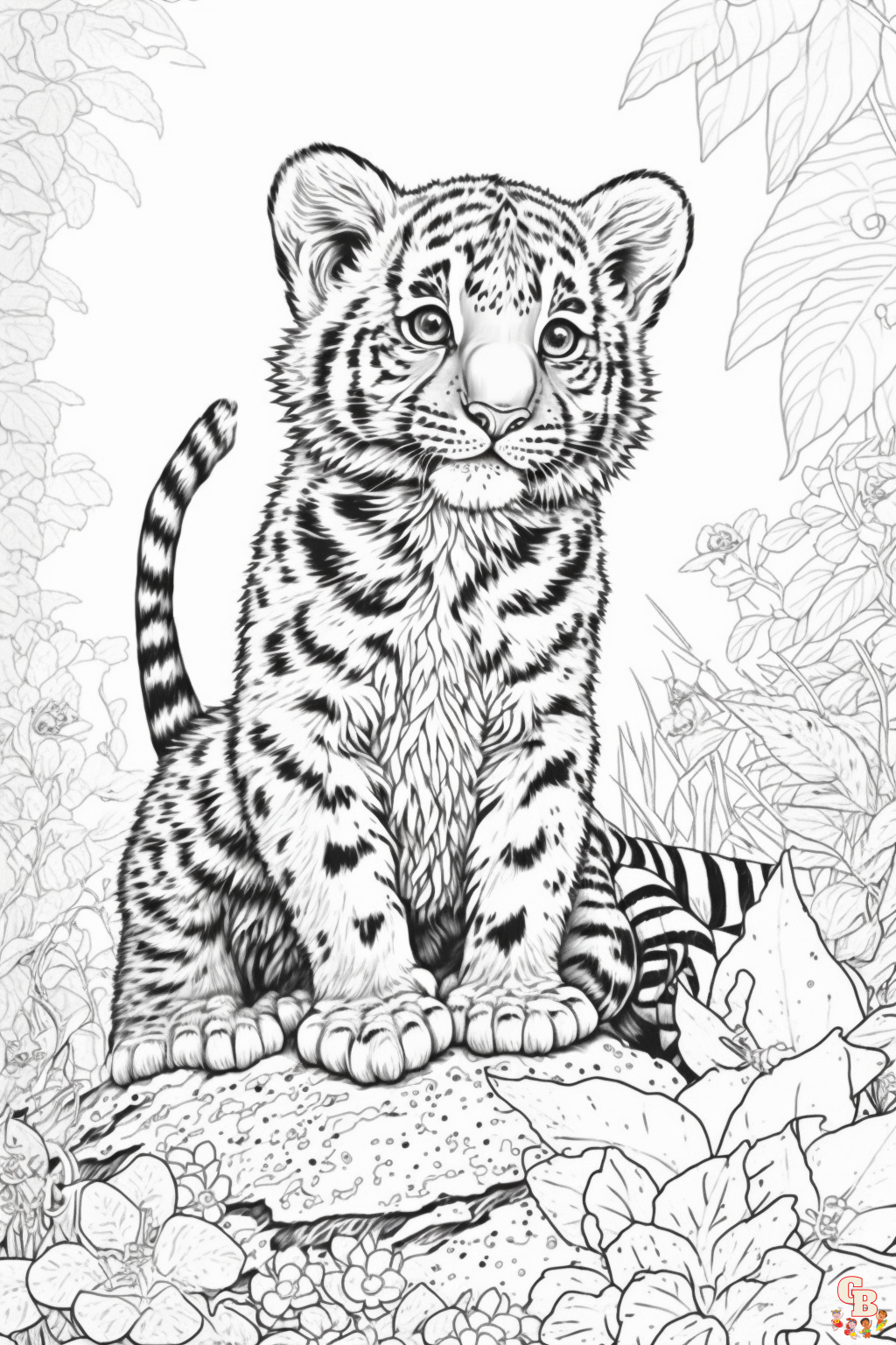 Tiger coloring book for kids: Tiger coloring Pages