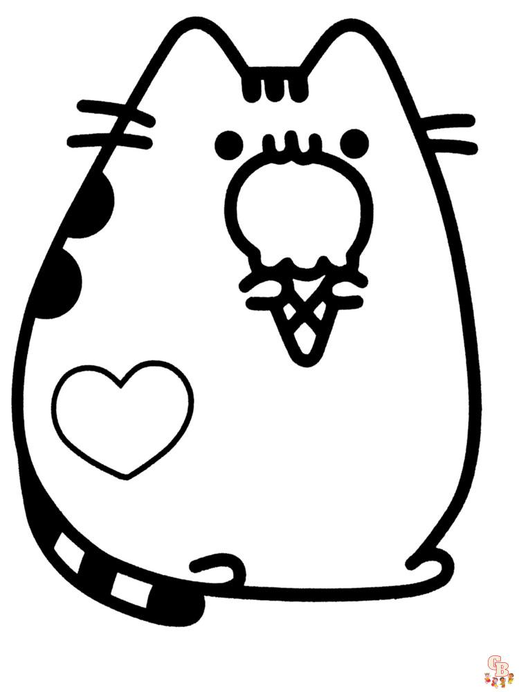 Enjoy the Adorable Pusheen Coloring Pages for Free by gbcoloring on ...