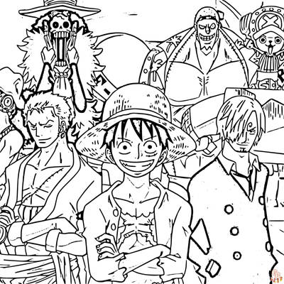 One Piece Coloring Pages: Free Printable Designs by gbcoloring on ...