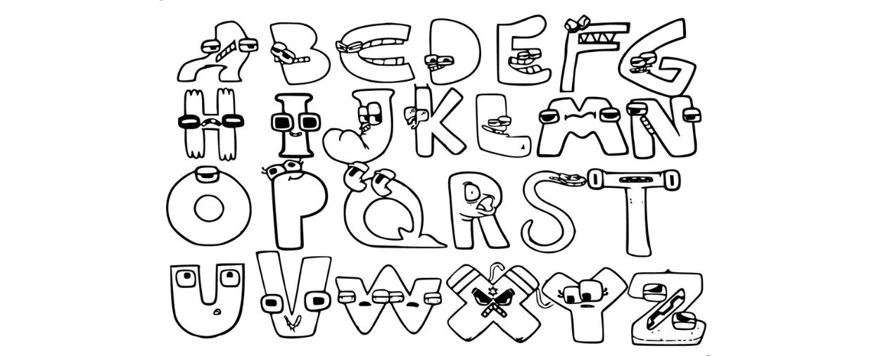 Alphabet Lore Coloring Pages  WONDER DAY — Coloring pages for