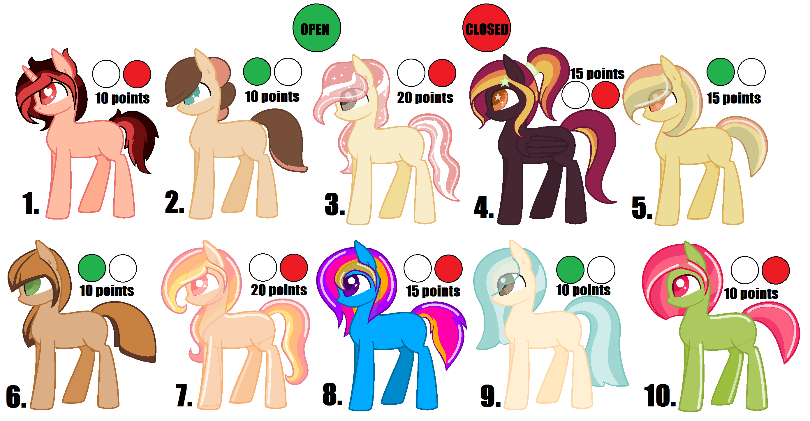 ~*Pony Point Adopts*~ Set 2