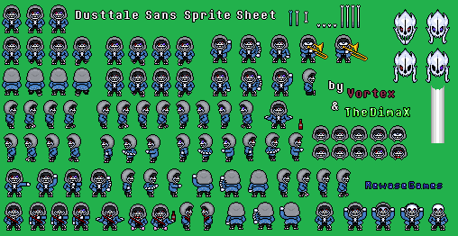 Dust Sans Battle Sprite by JesterBones4150 on DeviantArt