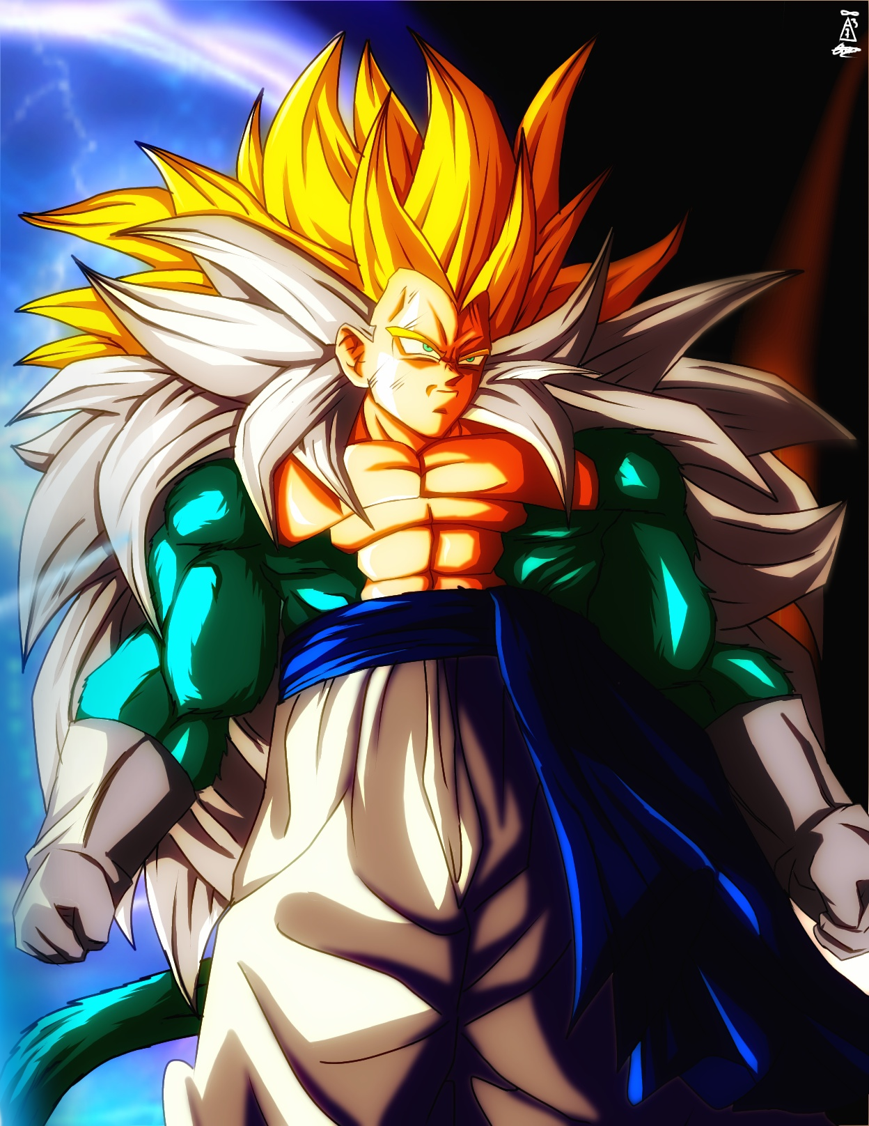 Ultra Instinct SSJ5 Goku by sainikaran9999 on DeviantArt