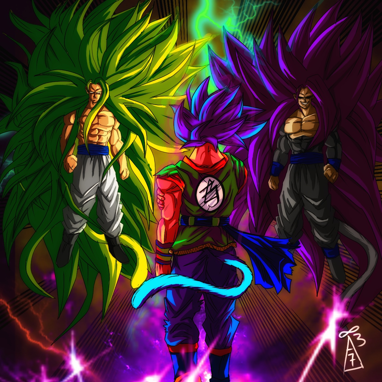 SSJ DARCK MINUS VS SSJ INFINITO Y SSJ 20 000 by portasupergpko on  DeviantArt