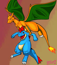 Feraligatr and Charizard