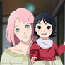 Mama Sakura and Baby Sarada