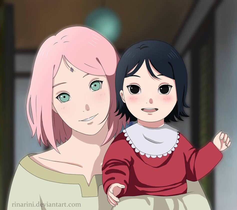 Mama Sakura and Baby Sarada by Riyama0426 on DeviantArt