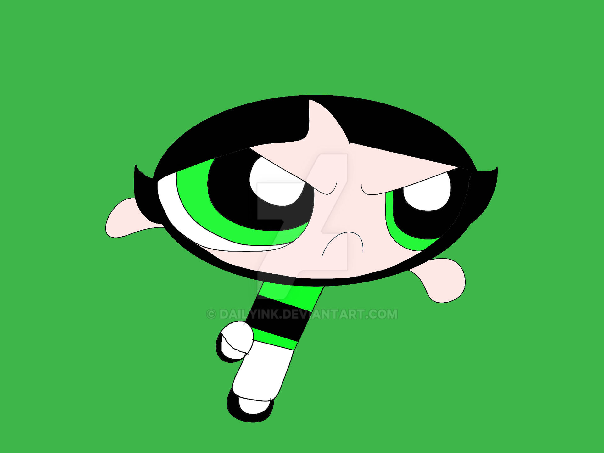 PowerPuff Girls Green by dailyink on DeviantArt