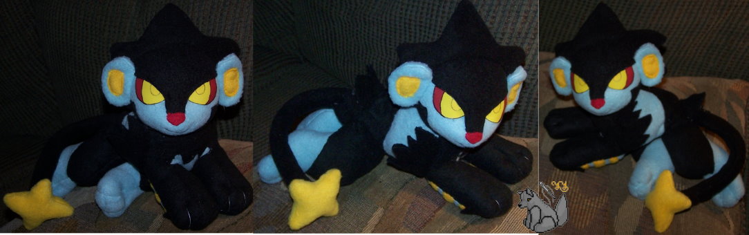 OOAK Laying Luxray plush