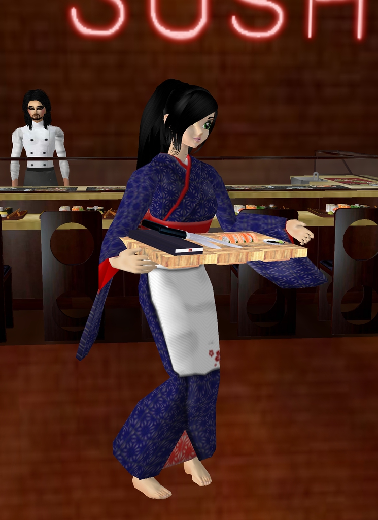 Rockette As A Japanese Waiter