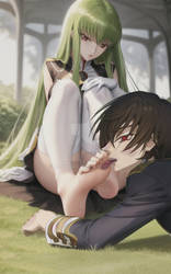 Code GEASS Foot Worship #0B: C.C. x Lelouch