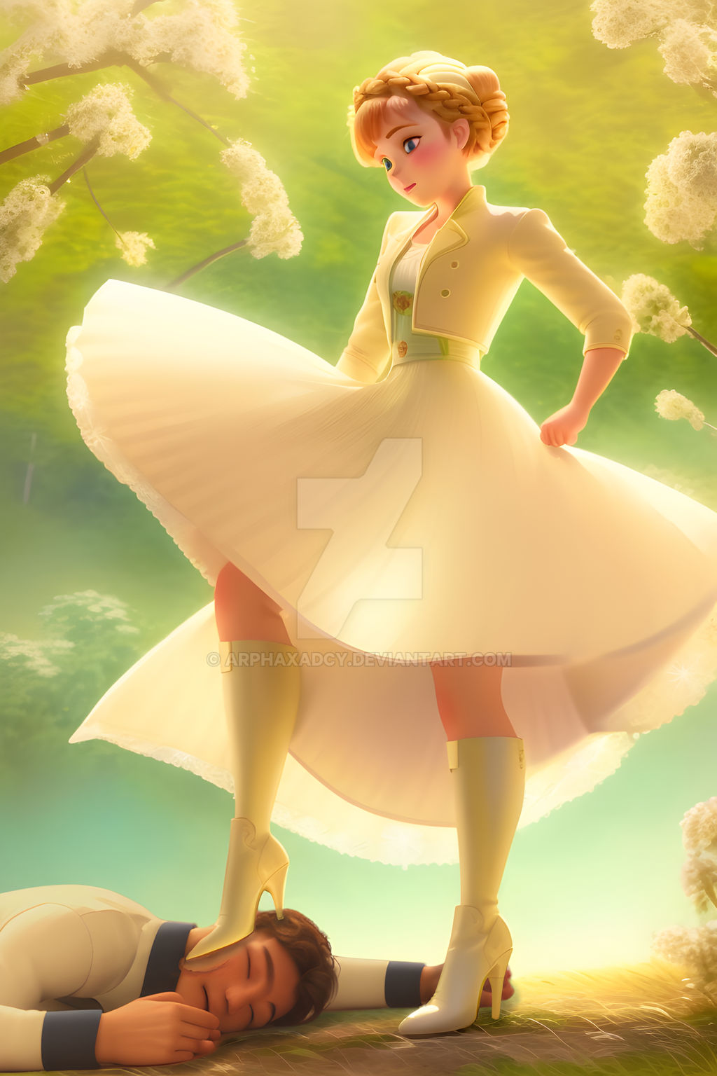 Frozen Trample #3: Anna x Hans (boots) by arphaxadcy on DeviantArt