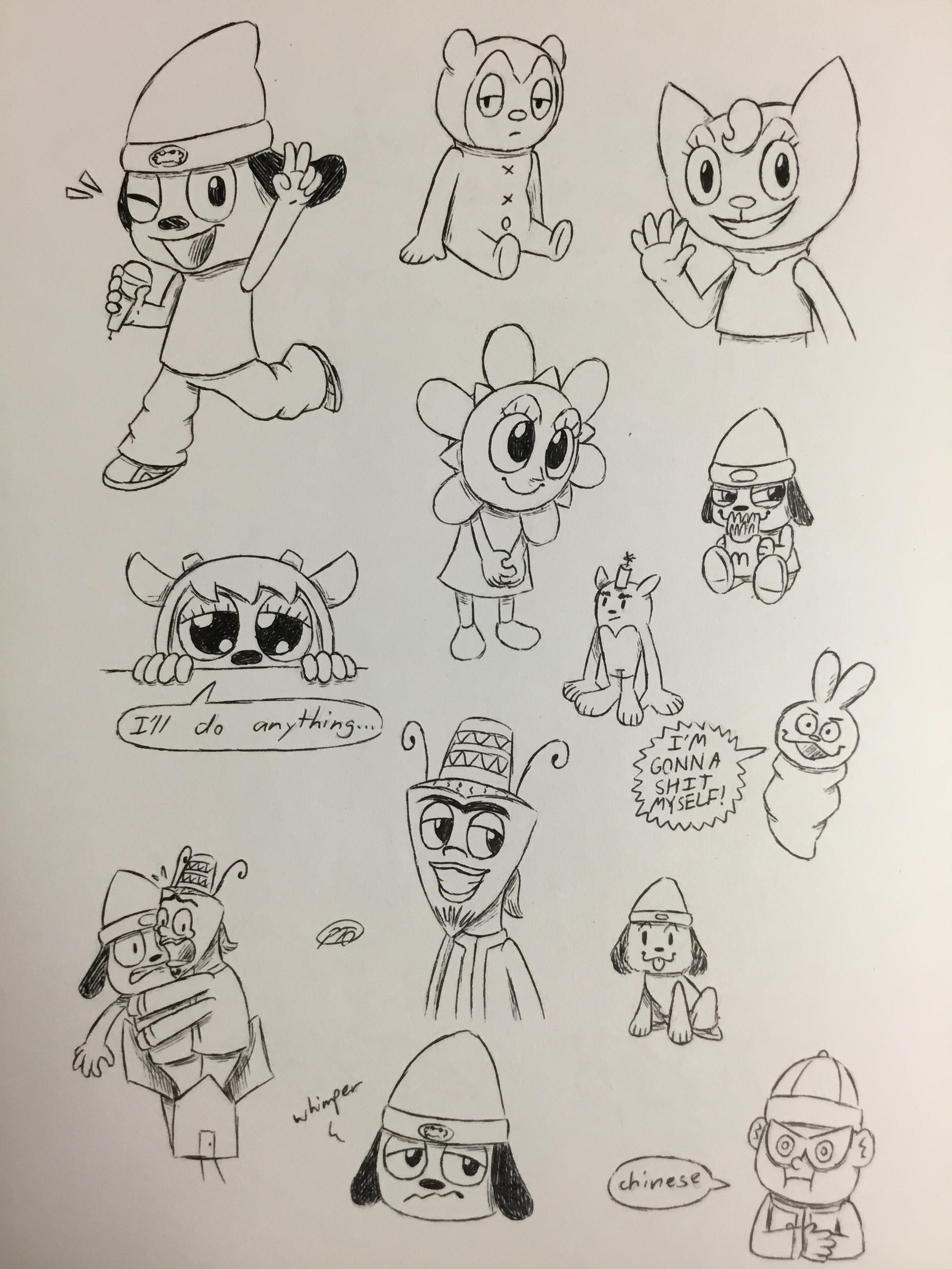 Parappa Rapper Girl PaRappa the Rapper Doodles by Powerfulgirl10 on DeviantArt