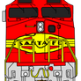 Santa Fe Dash 9 Front (Colored)