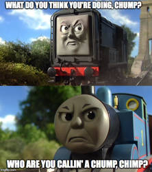 Diesel VS. Thomas meme. by WilliamCreator57