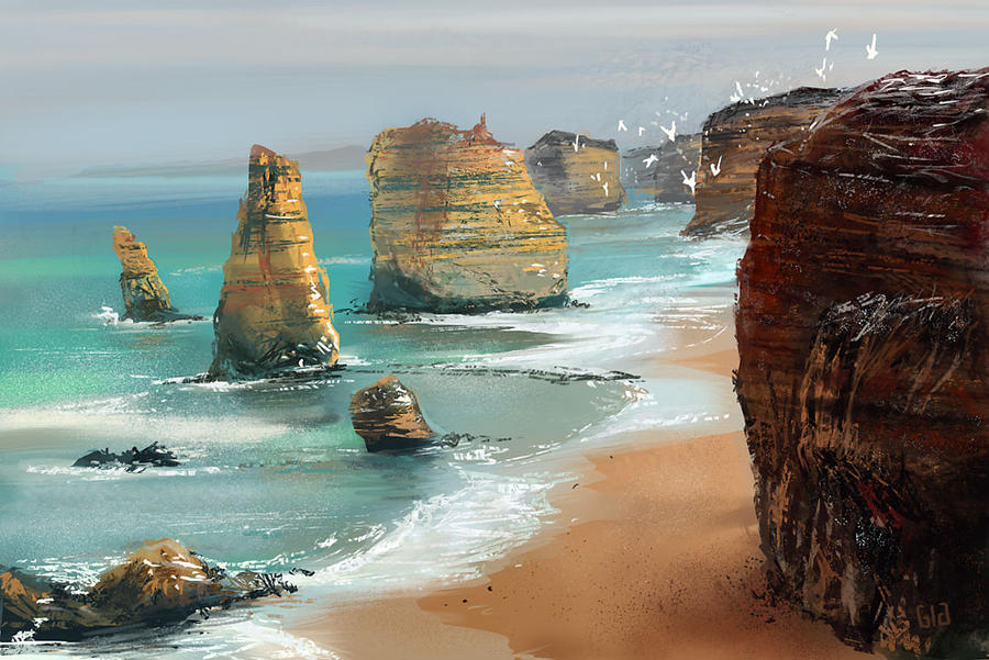 Beach study by gunsbins on DeviantArt