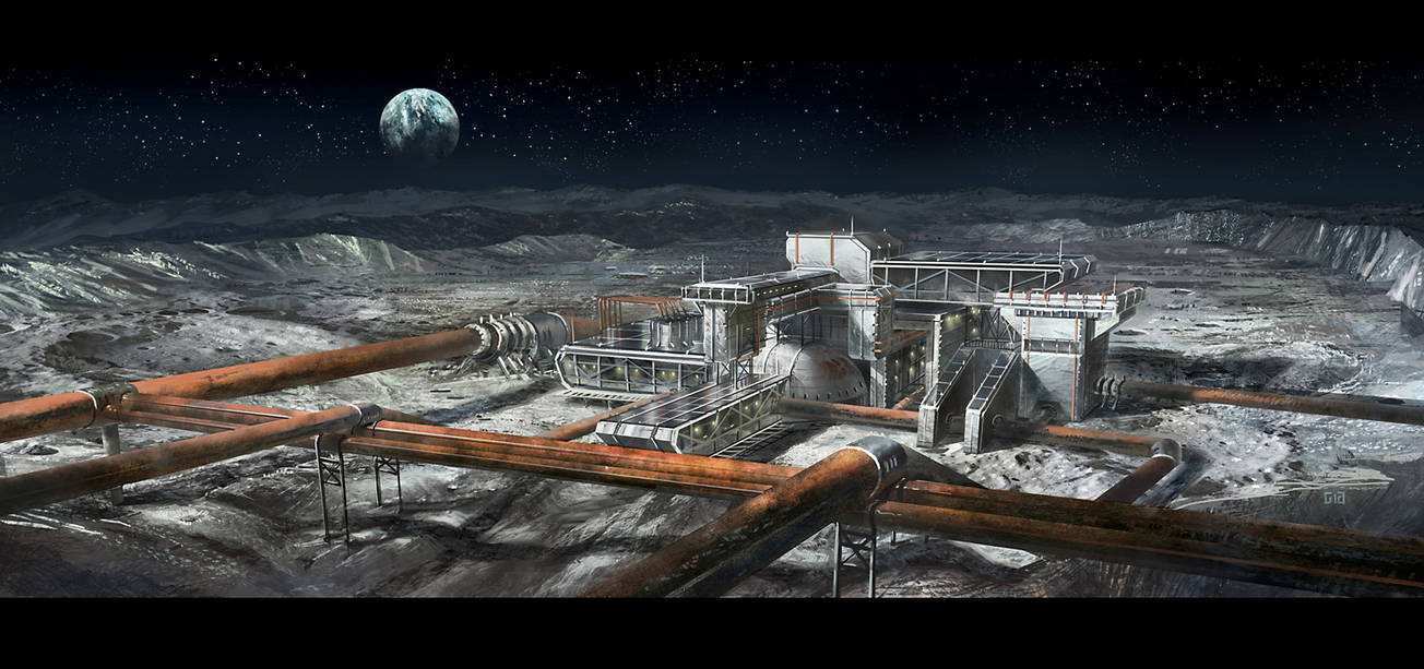Moon base by gunsbins on DeviantArt