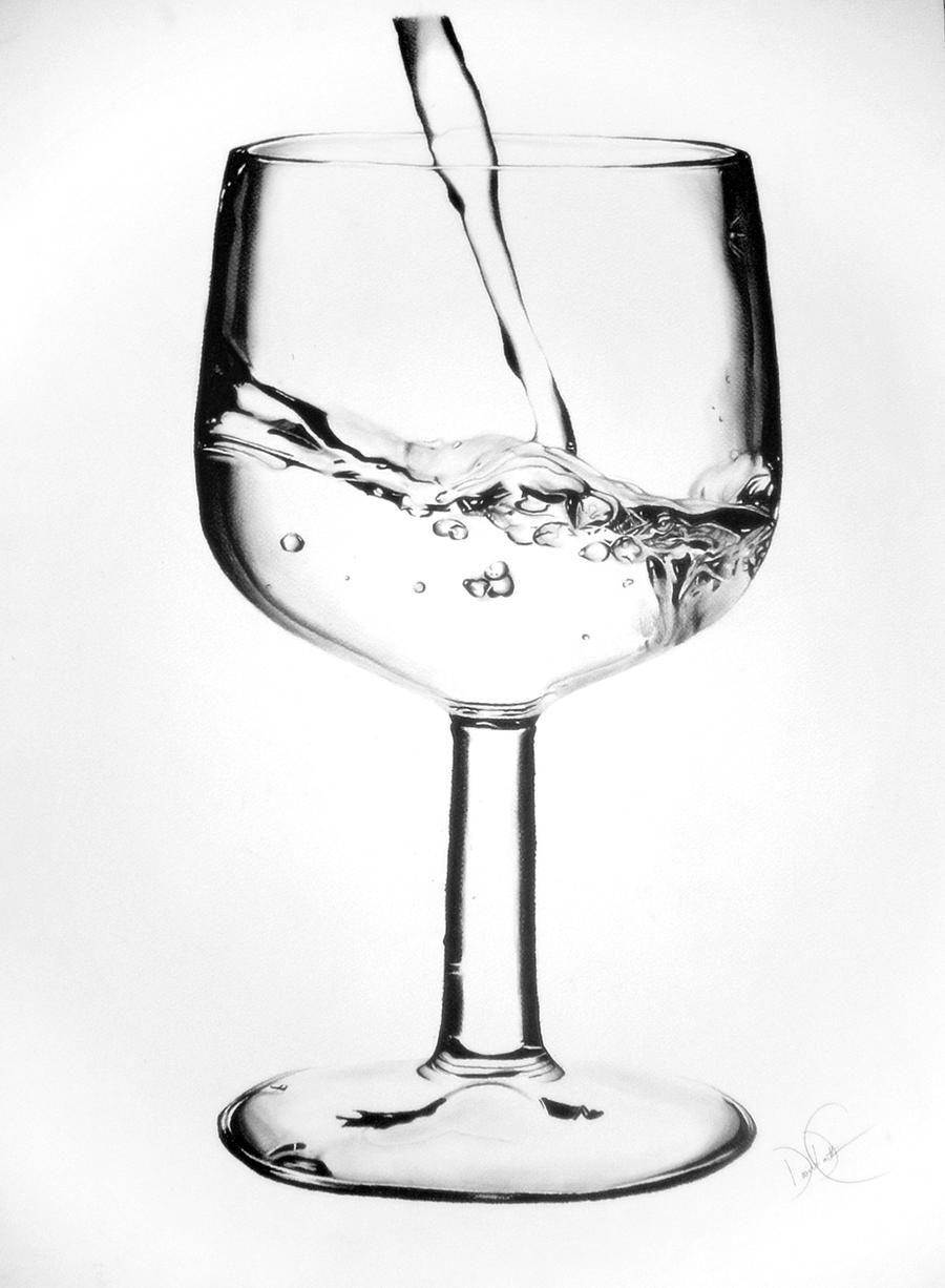 How to Draw a Cute Glass of Water, Wine Glass Easy Drawings 