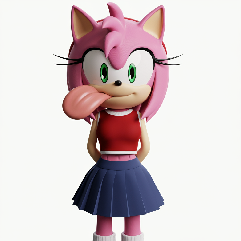 Amy Smiling Amy Rose making a funny face by HybridK08 on DeviantArt