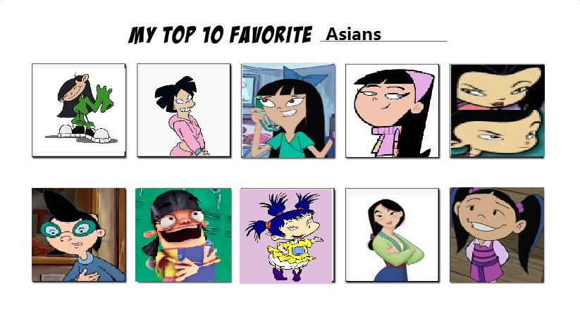 My Top 10 Favorite Asians