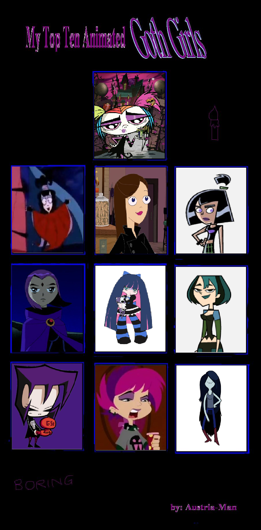 My Top 10 Favorite Cartoon Goth Girls