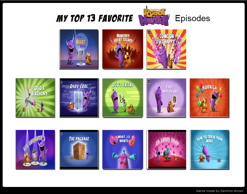 My Top 13 Favorite Robot and Monster Episodes