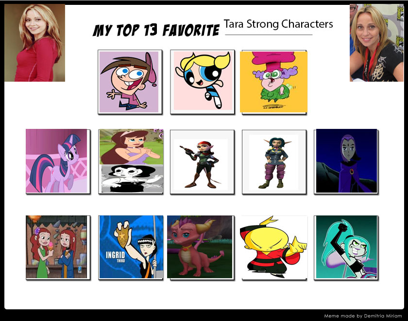 My Top 13 Favorite Tara Strong Characters-example