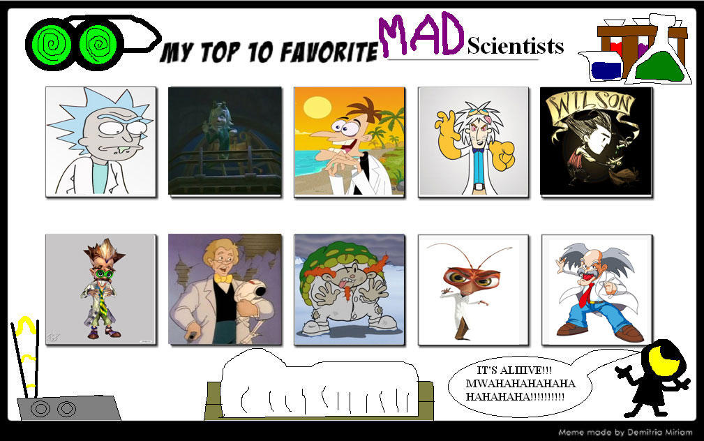 Mad Experiments Deviantart My Top 10 Favorite Mad Scientists by Toongirl18 on DeviantArt