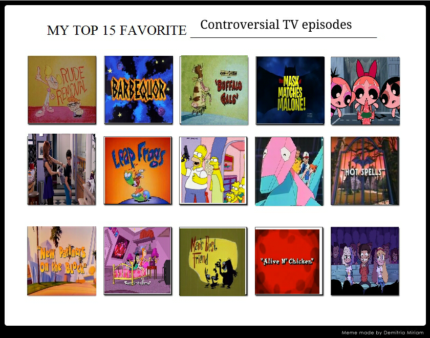 My Top 15 Controversial TV episodes