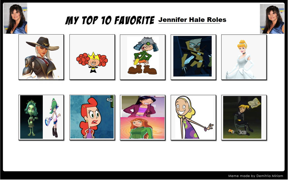 My Top 10 Favorite Jennifer Hale Characters By Toongirl18 On Deviantart