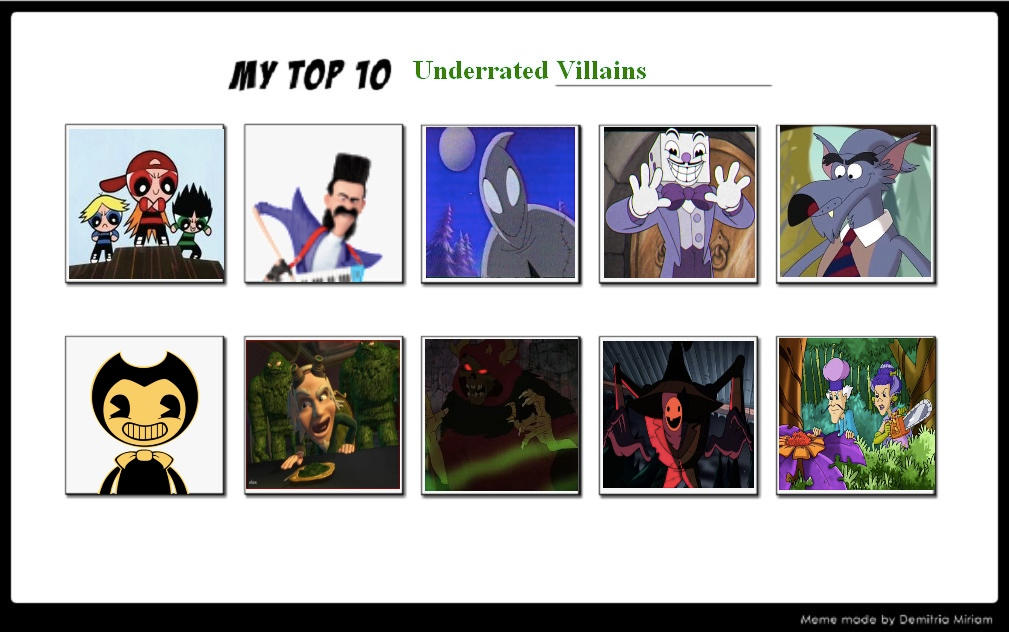 My Top 10 Underrated Villains By Toongirl18 On Deviantart My Top 10 Underrated Villains By Toongirl18 On Deviantart
