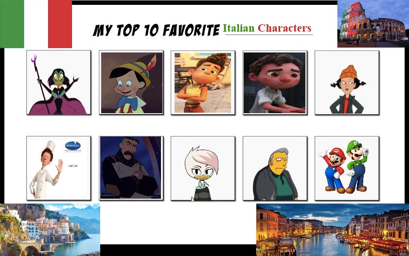 My Top 10 Favorite Italian Characters by Toongirl18 on DeviantArt