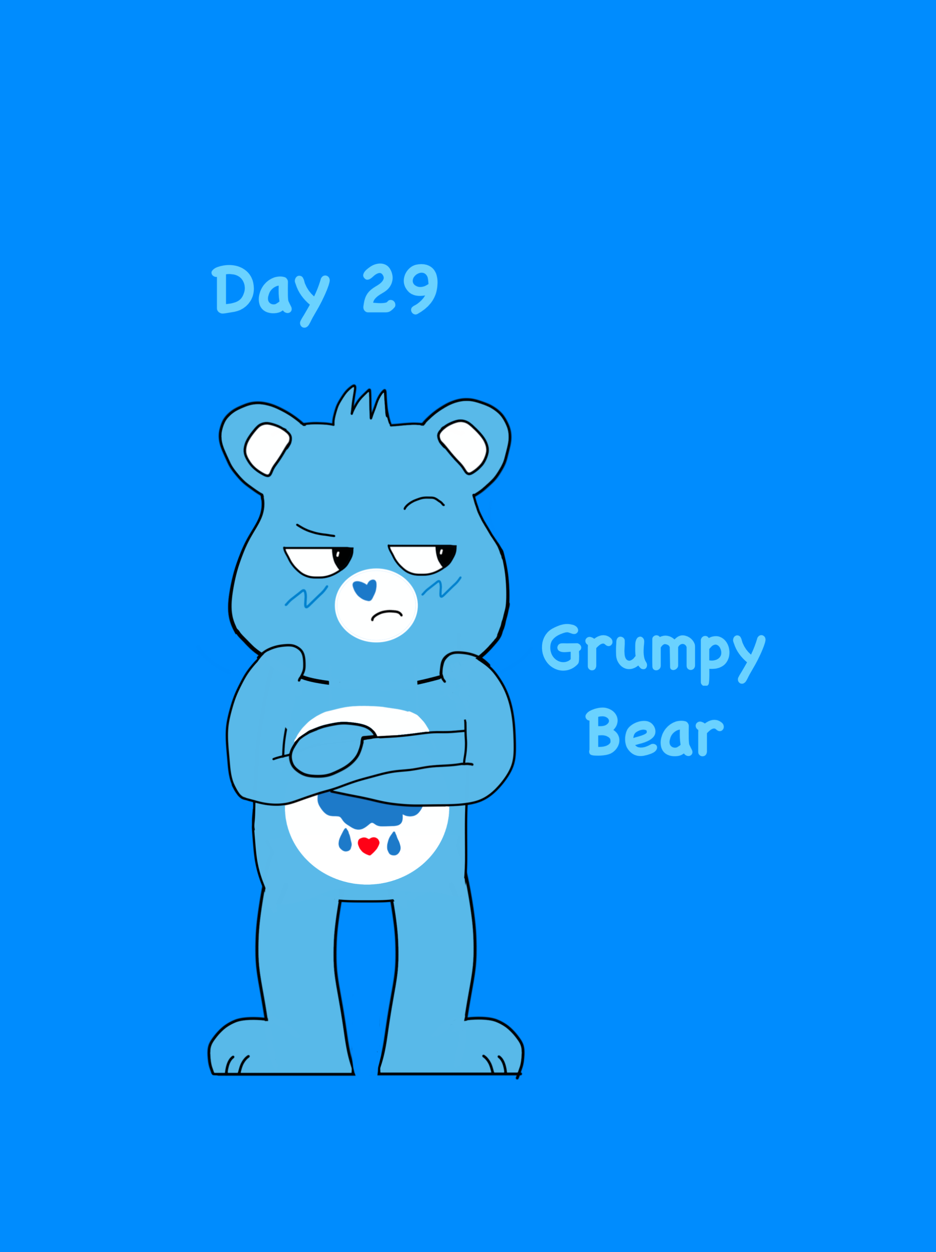 Deviantart Grumpy Baby Blue of July Day 29: Grumpy Bear by Toongirl18 on DeviantArt