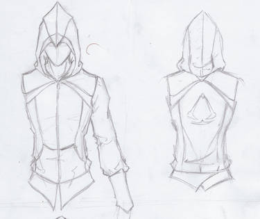 Assassin Hoodie Sketch